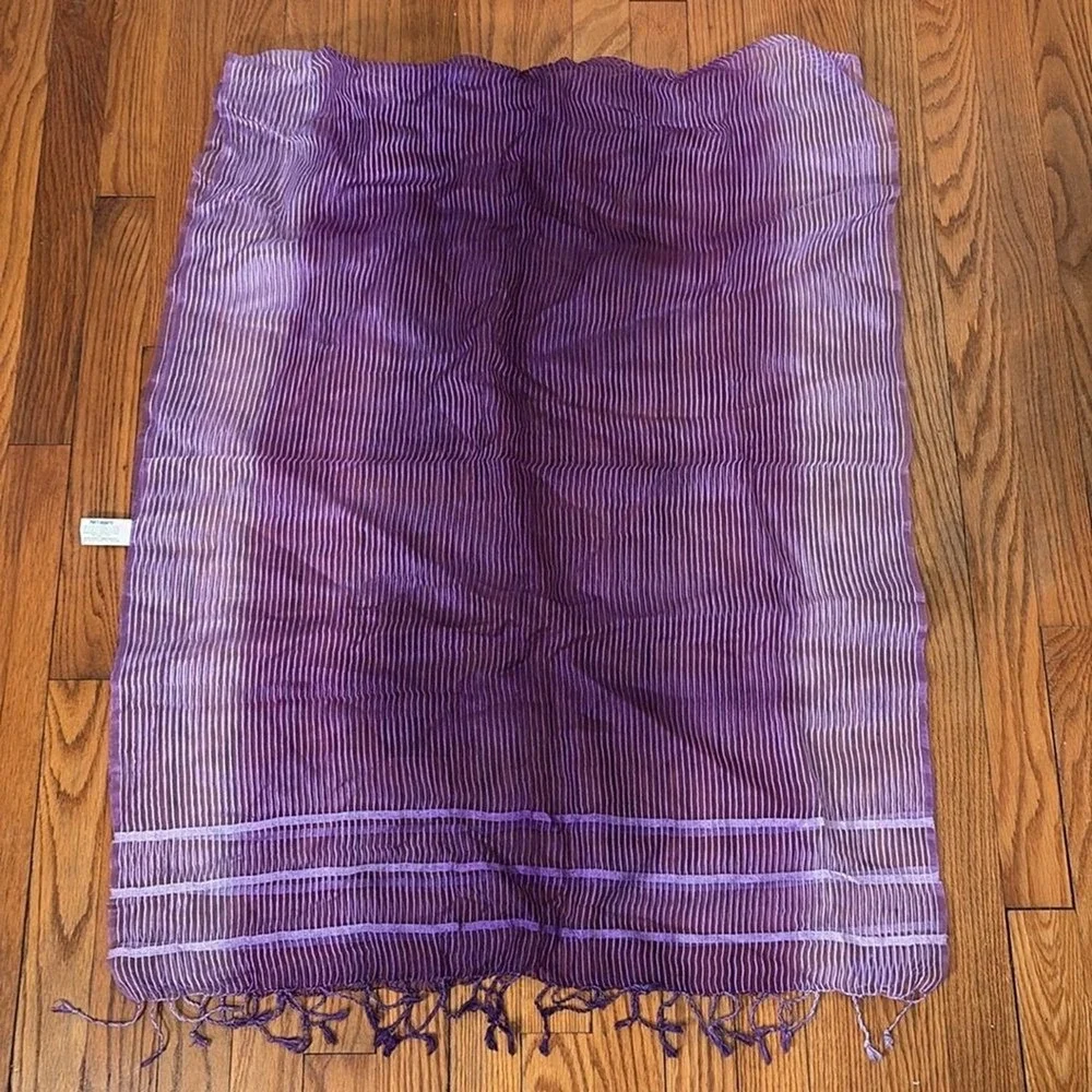 Pier 1 Imports Table Scarf Purple Ombre Fringe 26x72